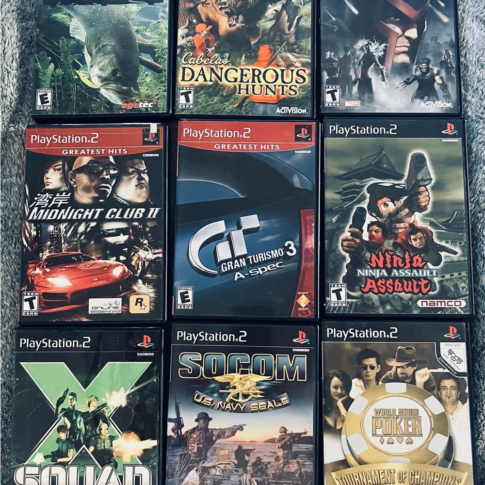 Sony Red and Black Video Games Collection